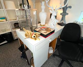 The white desk is from the studio, there are 2 for sale...these are PERFECT for a scrapbook artist or craft room....