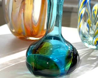 LABINO blue bottle with applied prunts