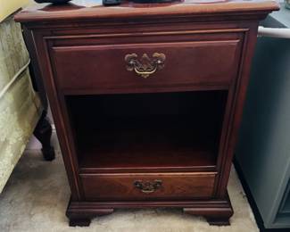 Pair of Treasure House solid cherry bedside tables