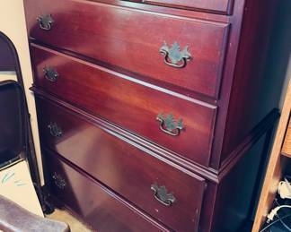 Vintage Mahogany chest of drawers by Hungerford Company
 