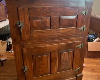 Refurbished/Repurposed Antique Icebox: Now a Storage Cabinet