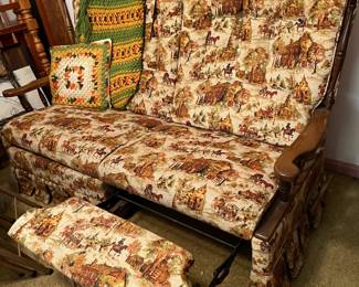 Pre-Sale Available: $200 Prairie, Western Themed, Solid Wood Love Seat Recliners