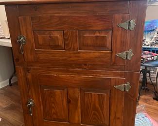 Refurbished/Repurposed Antique Icebox: Now a Storage Cabinet