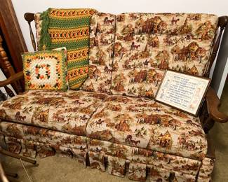 Pre-Sale Available: $200 Prairie, Western Themed, Solid Wood Love Seat Recliners