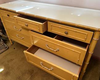 Pre-Sale Available: Thomasville Faux Bamboo (7) Drawer Dresser