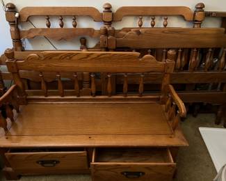 Link-Taylor Countryside: Solid Wood Bunk Beds with (2) Drawer Hutch