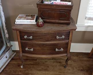 Bow front , two drawer chest
