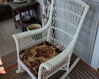 Vintage wicker rocker 