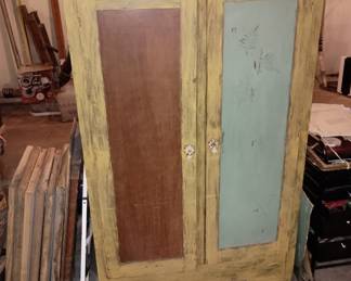 Vintage cabinet, great for storage   in the pantry or wreck room 