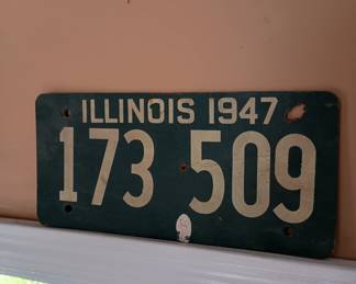 Vintage license plate 