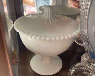 Vintage Milk Glass candy dish
