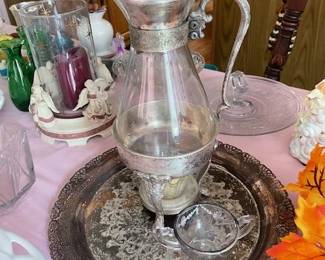 Sheridan Silver Plated Glass coffee set