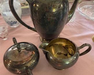 Antique Tea Pot set Silverplate Rogers Sivler Co