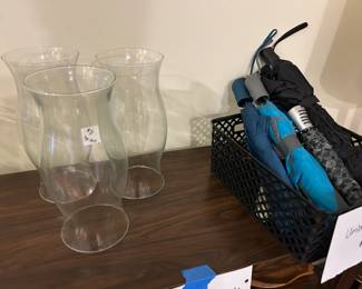 Hurricane globes and umbrellas