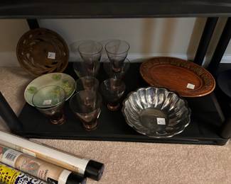 Martini Glasses and assorted plates