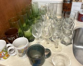 Assorted Plates, Bowls, Cups, and Mugs