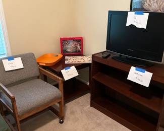 Televisions, Bookcases, and Office Chairs