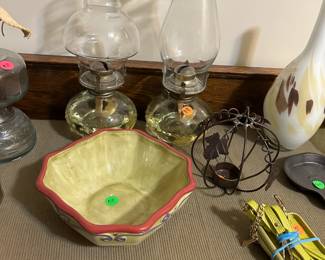 Oil Lamps and Serving Dishes