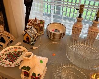 Cut glass and Winter scene homes