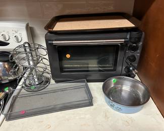 Smart Toaster Oven, Keurig supplies, and dog dishes