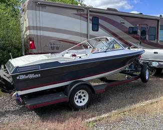 new tags 1987 Bluewater watercraft stored inside it’s whole life, started right up, last taken out was in November 2023 Comes with a big floaty tube, safety equipment $2,995 bests price 