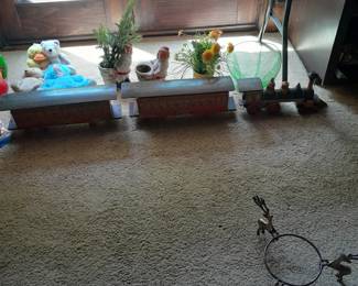 Vintage wooden toy train