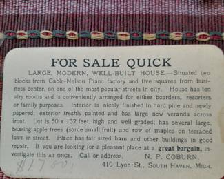Advertisement for a home in South Haven
