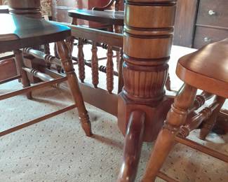 Up close look under dining table