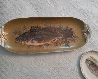 Limoges Fish platter and several plates