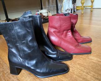 Vintage barely worn boots – Black, DKNY, red Nine West
