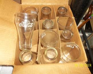dozen Coke glasses