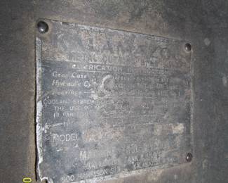 the plate on the metal cutting band saw that came from the paper mill