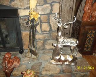 fireplace set is iron & heavy!
