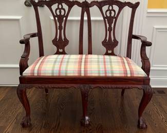Chippendale Bench With Ball & Claw Feet. Measures 44" W x 32" D x 49" H. Photo 1 of 4. 