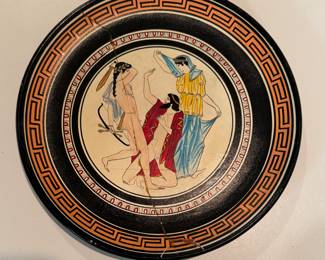 Vintage Greek Mythology Plate - Cracked. Photo 1 of 2. 