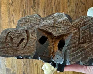 Asian Carved Wood Figurine. Photo 2 of 2. 