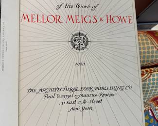 Vintage Architectural Book: A Monogram of the Work of Mellor, Meigs & Howe. 1923. The Architectural Book Publishing Company. Photo 2 of 2. 