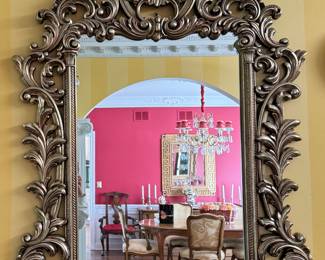 Composite Reproduction Gilt Mirror. Measures 36" W x 46" H. Photo 1 of 2. 