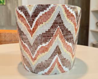 Vintage Flame Stitch Cachepot. Photo 1 of 2. 