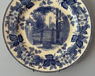Vintage Wedgwood Tufts College Creamware Plates. Photo 4 of 5. 