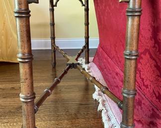 Faux Bamboo Console. Measures 54" x 14" x 27" H. Photo 3 of 5. 