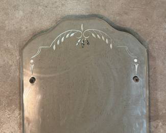 Small Venetian-Style Etched Glass Mirror. Photo 2 of 2. 