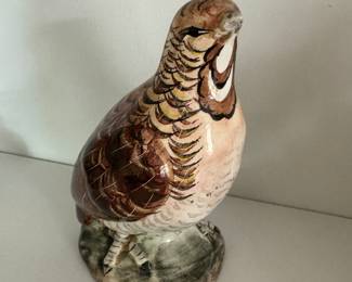 Italian Glazed Hand-Painted Quail. Measures 5" H x 4" D. Photo 1 of 2. 