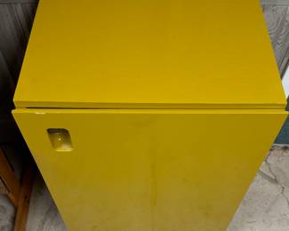 Mustard Yellow Mid-Century Cabinet with Drawers. Photo 3 of 3. 
