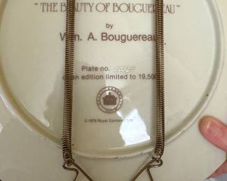 Vintage Madelaine the Beauty of Bouguereau Plate II. Collectible Porcelain Plate by Royal Cornwall. Photo 2 of 2. 