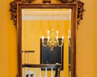 Ornate Gilt Wood Mirror. Measures 22" W x 44" H. Photo 1 of 3. 