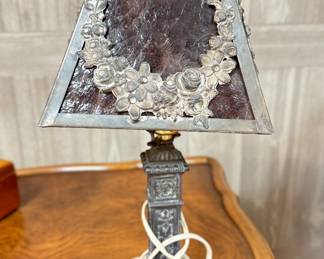 Vintage Pewter Table Lamp. 