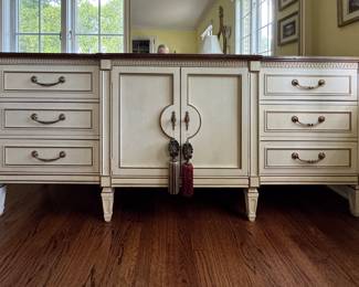 Vintage United Furniture Company Sideboard / 6-Drawer Dresser with Two Door Cabinet. Measures 78" W x 20" D x 32" H. Photo 1 of 6. 