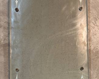 Small Venetian-Style Etched Glass Mirror. Photo 1 of 2. 