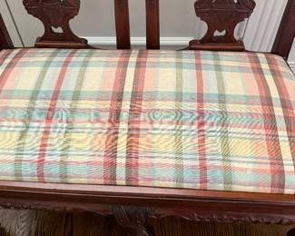 Chippendale Bench With Ball & Claw Feet. Measures 44" W x 32" D x 49" H. Photo 2 of 4.